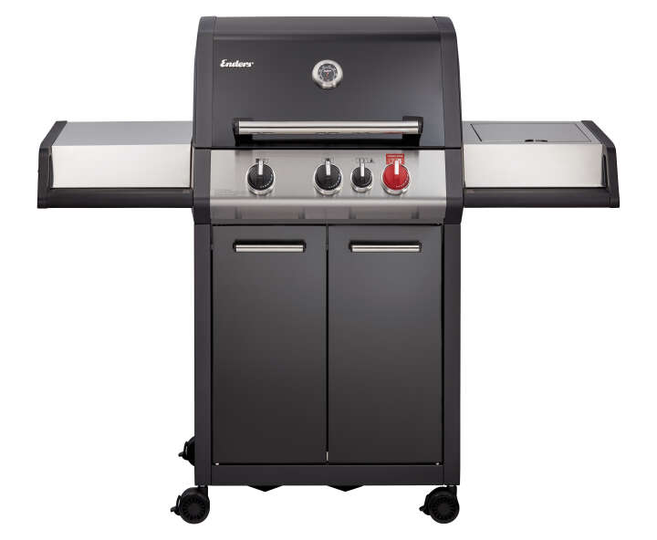 Enders Gasgrill "Monroe Black Pro 3 K Turbo" inkl. Gussrost + Wetterschutzhaube Enders Gasgrill "Monroe Black Pro 3 K Turbo" inkl. Gussrost + Wetterschutzhaube